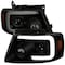 Spec-D Tuning 04-08 Ford F150 Projector Headlights- Black Housing With Smoked Lens 2LHP-F15004SM-SQ-RS - alternate 1